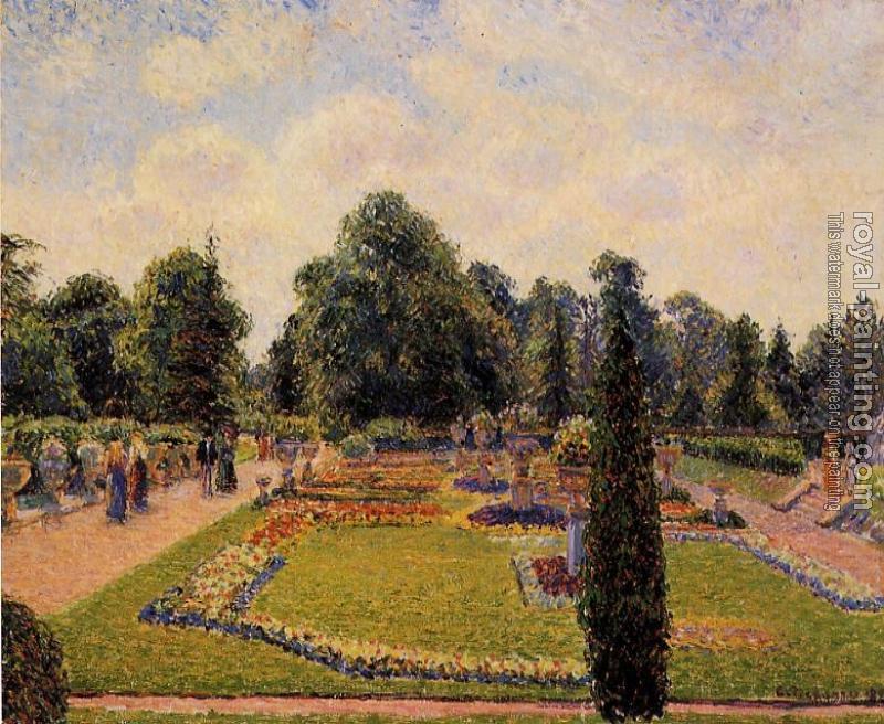 Camille Pissarro : Kew Gardens, Path between the Pond and the Palm House